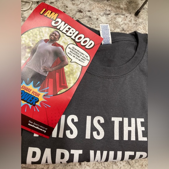 One Blood This is the part where I save the day Long sleeve shirt Unisex M NEW - Picture 4 of 4